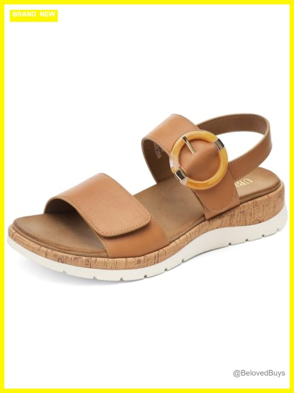 Women's Low Wedge Walking Sandals with Arch Support